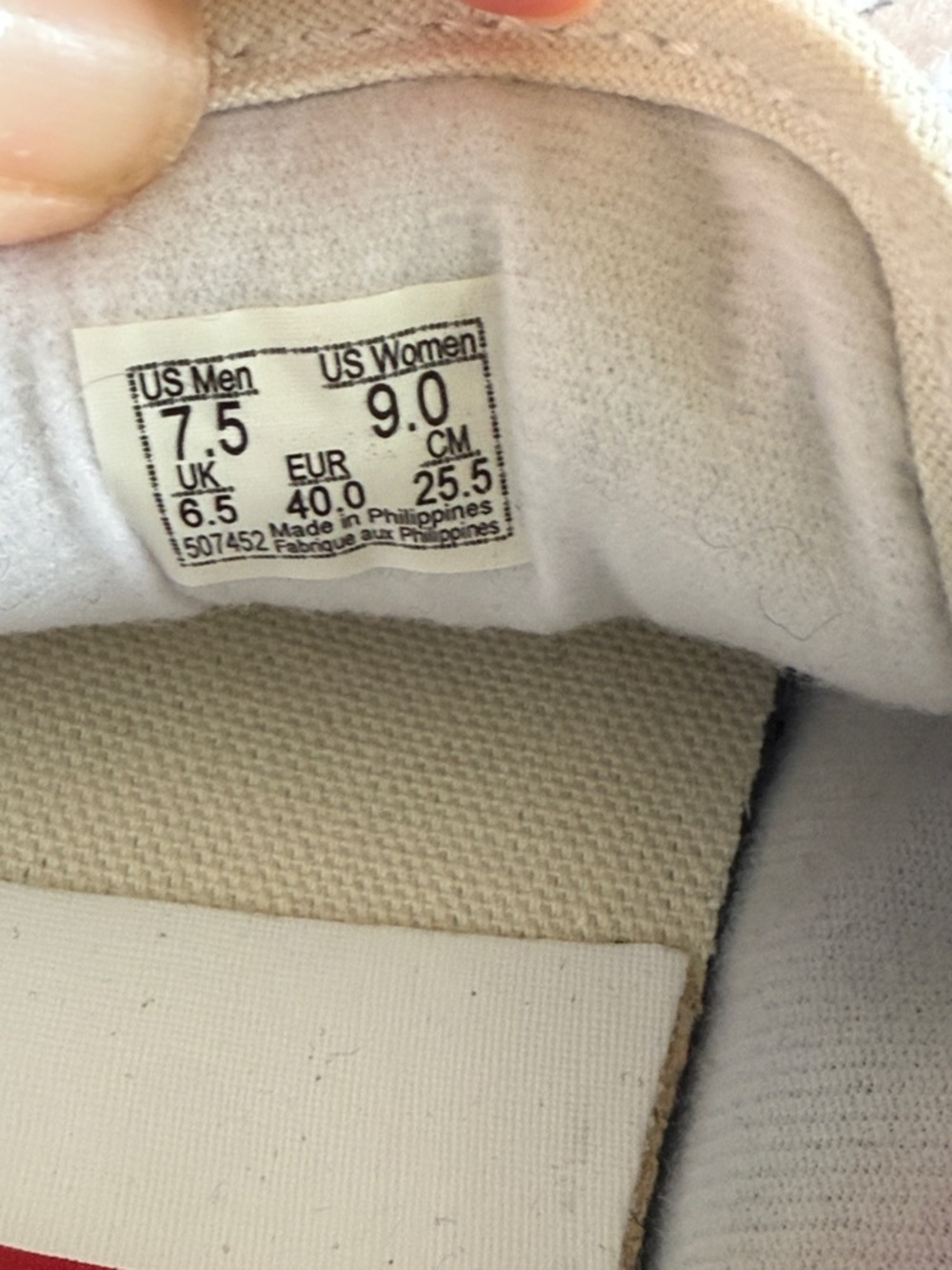 New Vans White Canvas Sneakers with Rainbow Stripe - Picture 5 of 5